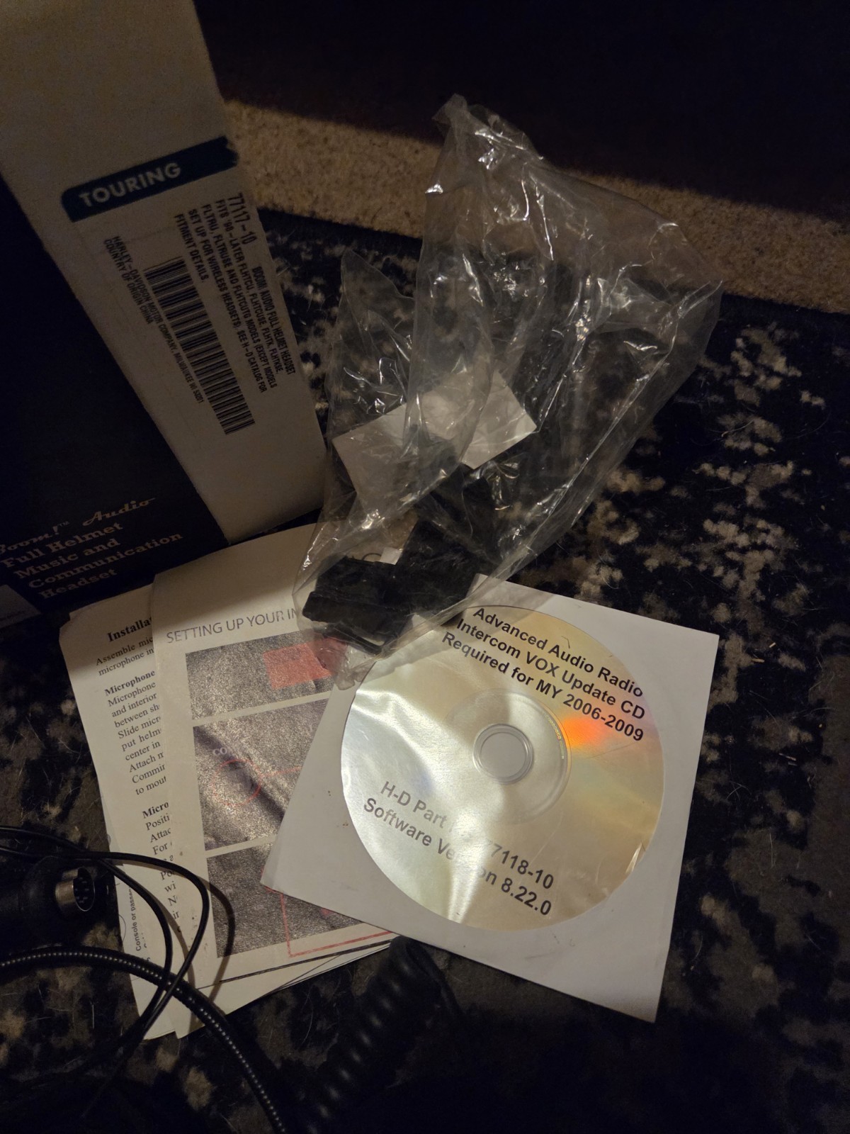 NEW Harley-Davidson Boom! Audio Full Helmet Headset Kit – 77117-10 w/ Update CD