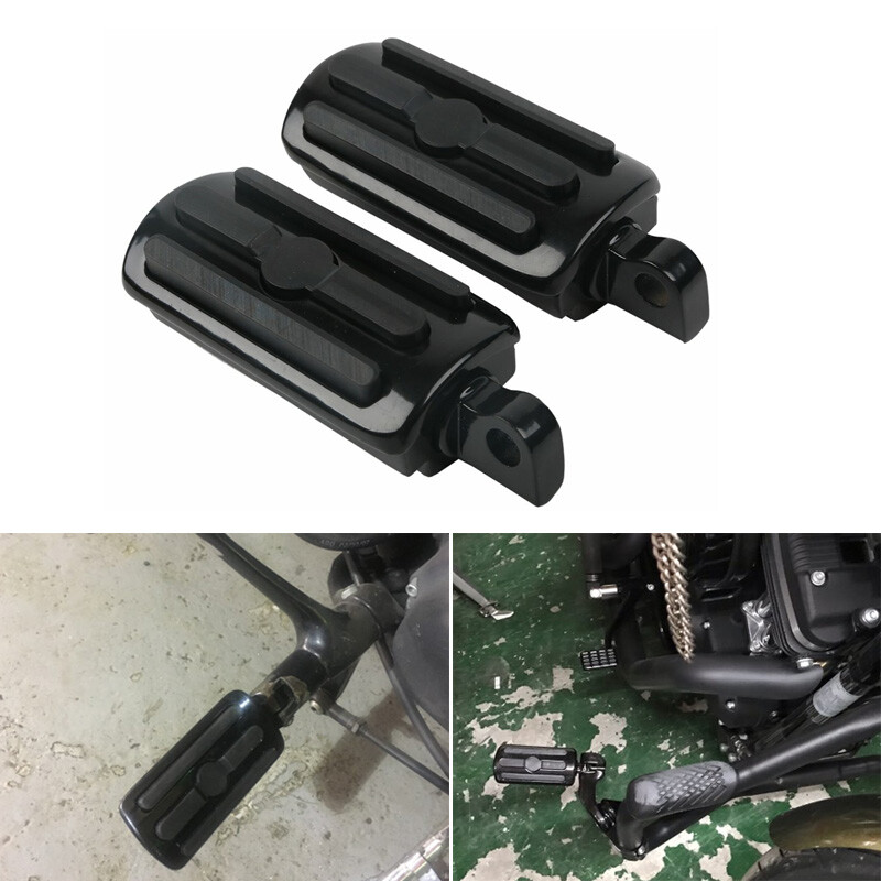 Rear Passenger Foot Pegs Rest Pedal Footpeg Black For Harley Davidson Motorcycle