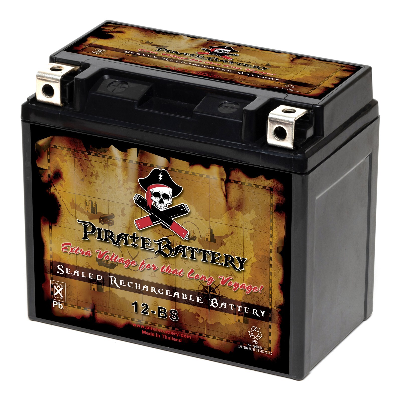 YTX12-BS Power Sports Battery Replaces 12-BS ETX12 GTX12-BS CYTX12-BS CTX12-BS