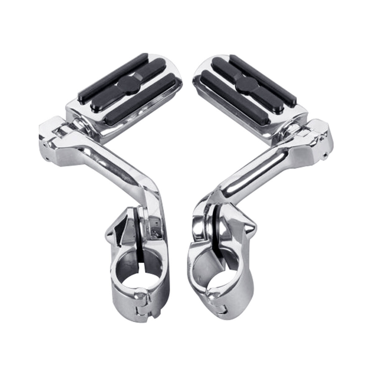 1.25″ 32mm Long Angled Adjustable Highway Foot Pegs Crash Bar Mount For Harley
