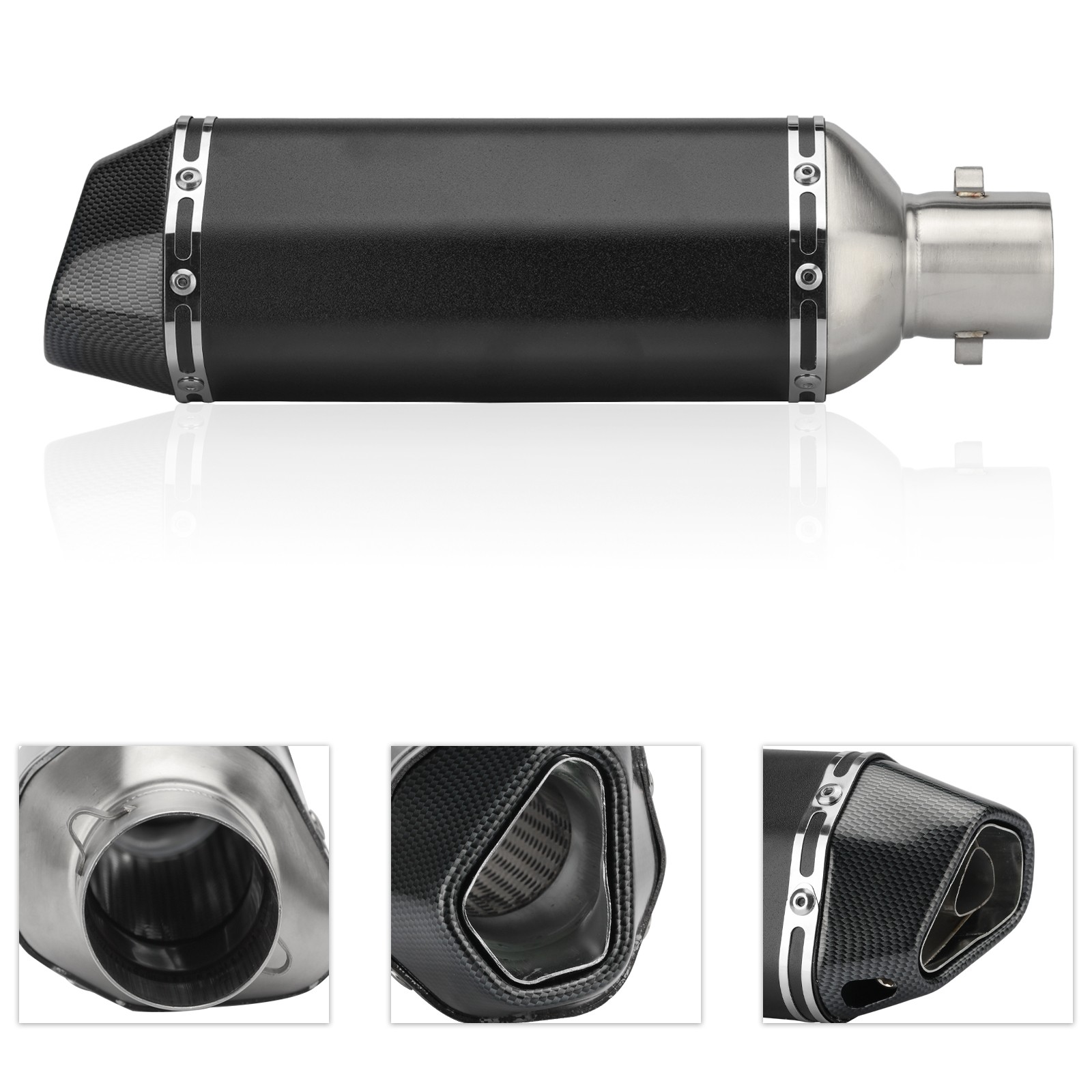 Slip On Exhaust Muffler Tail Pipe DB Killer For 38-51mm Universal Motorcycle ATV