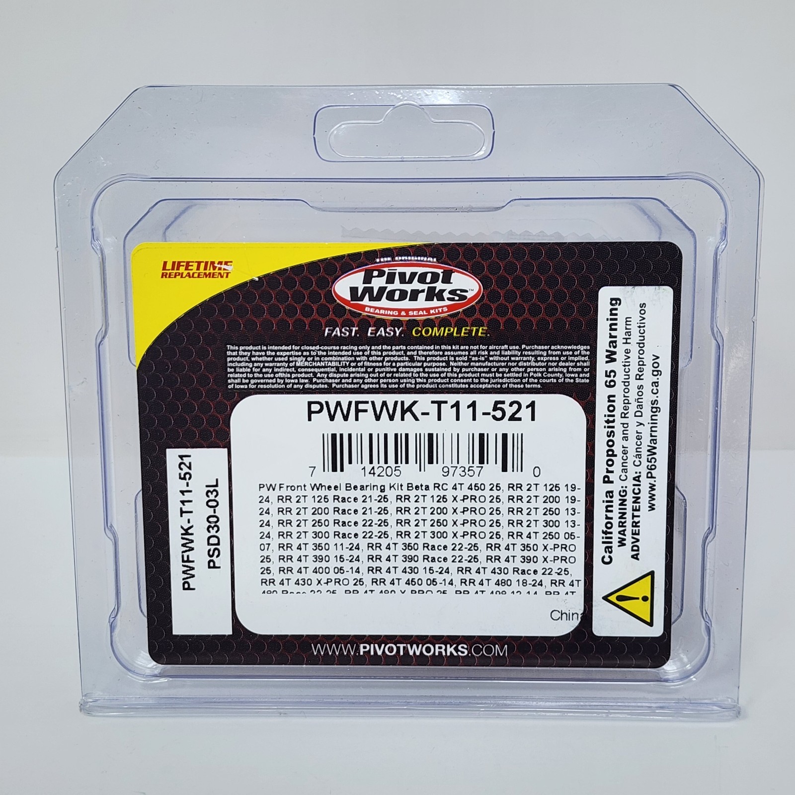 Pivot Works Front Wheel Bearing Kit PWFWK-T11-521