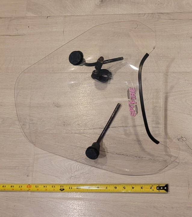 National Cycle Spitfire 15 In Motorcycle Windshield Clear Acrylic Windscreen