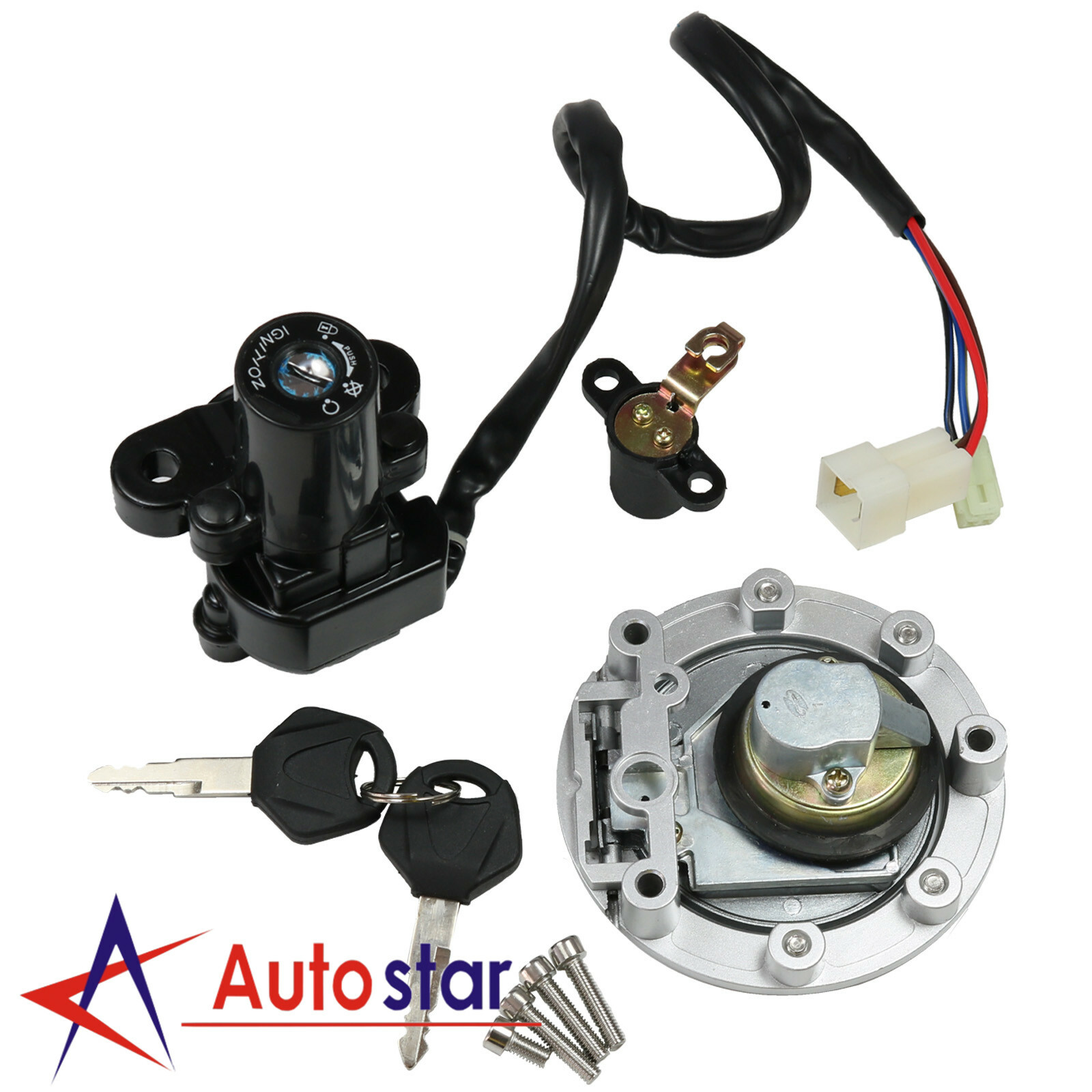 Ignition Switch Lock & Fuel Gas Cap Key Set Fit For Yamaha MT03 YZF R6 R1 XJ6 E2