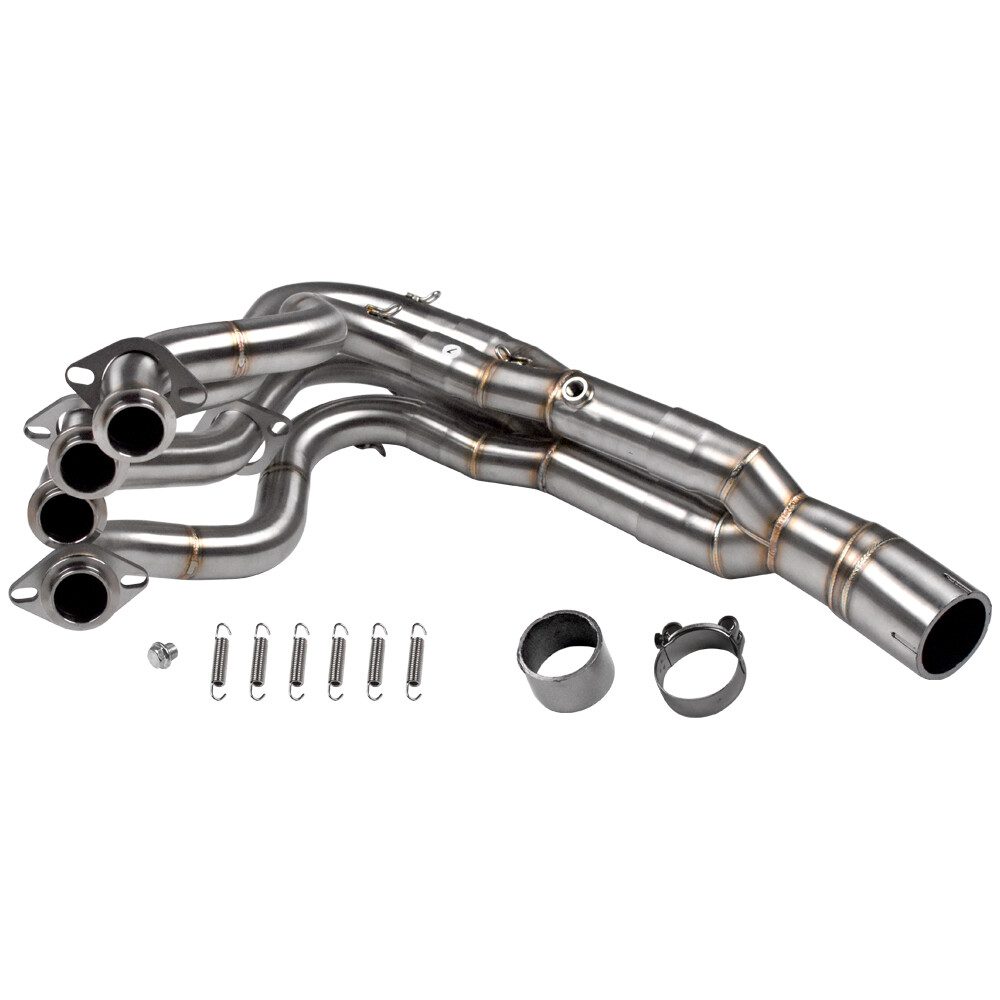 For Kawasaki Ninja ZX6R 2009-2022 Full System Header Exhaust Front Mid Link Pipe