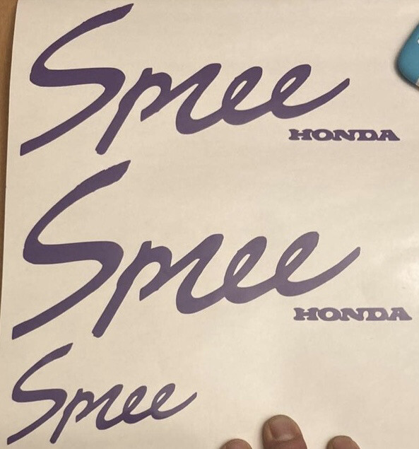 Honda Spree Decals ALL YEARS / Emblem Repro Sets – 1984, 1985, 1986, and 1987.