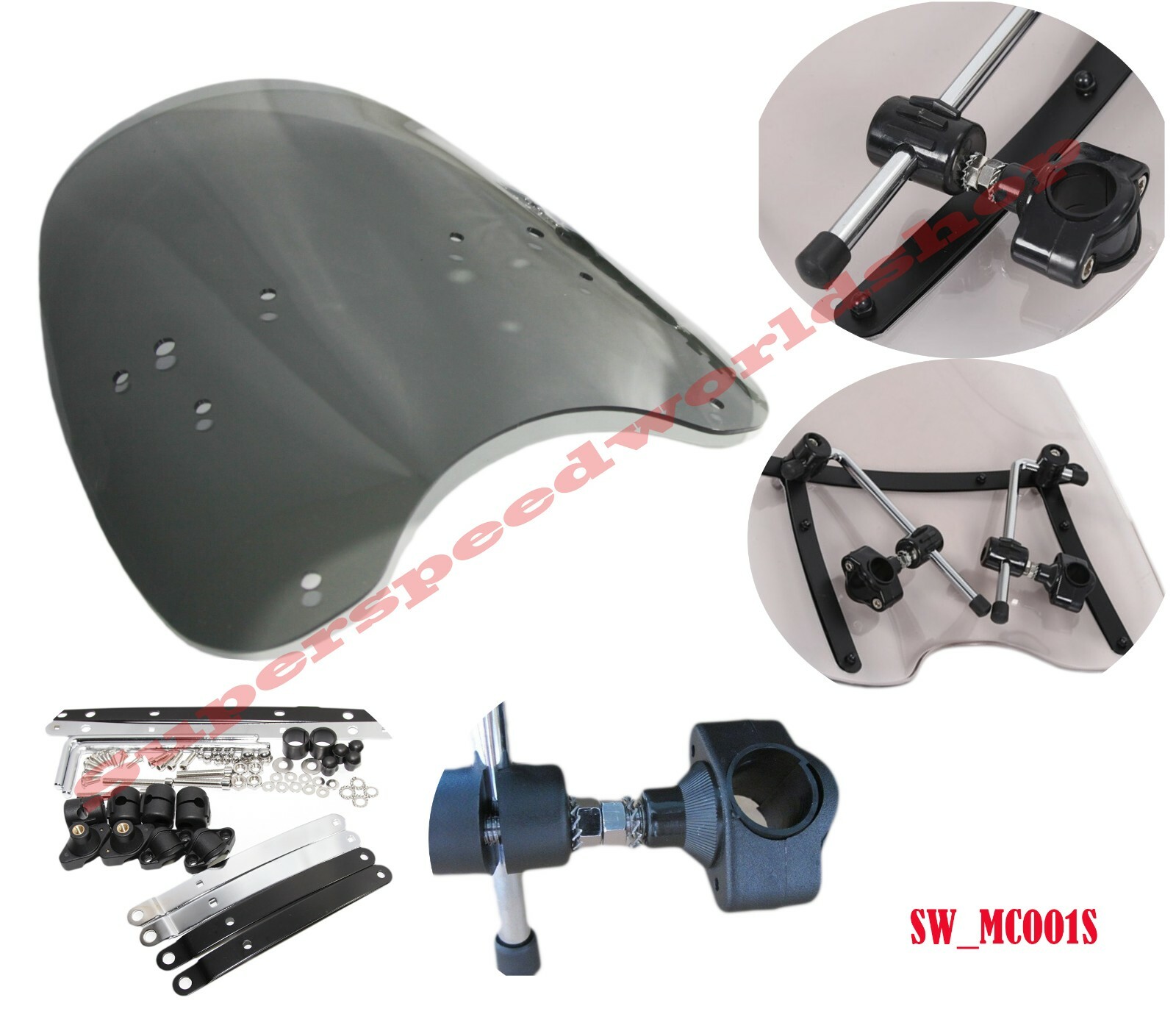 PMMA Windshield For Harley Davidson Sportster Dyna Glide Softail XL 883 1200