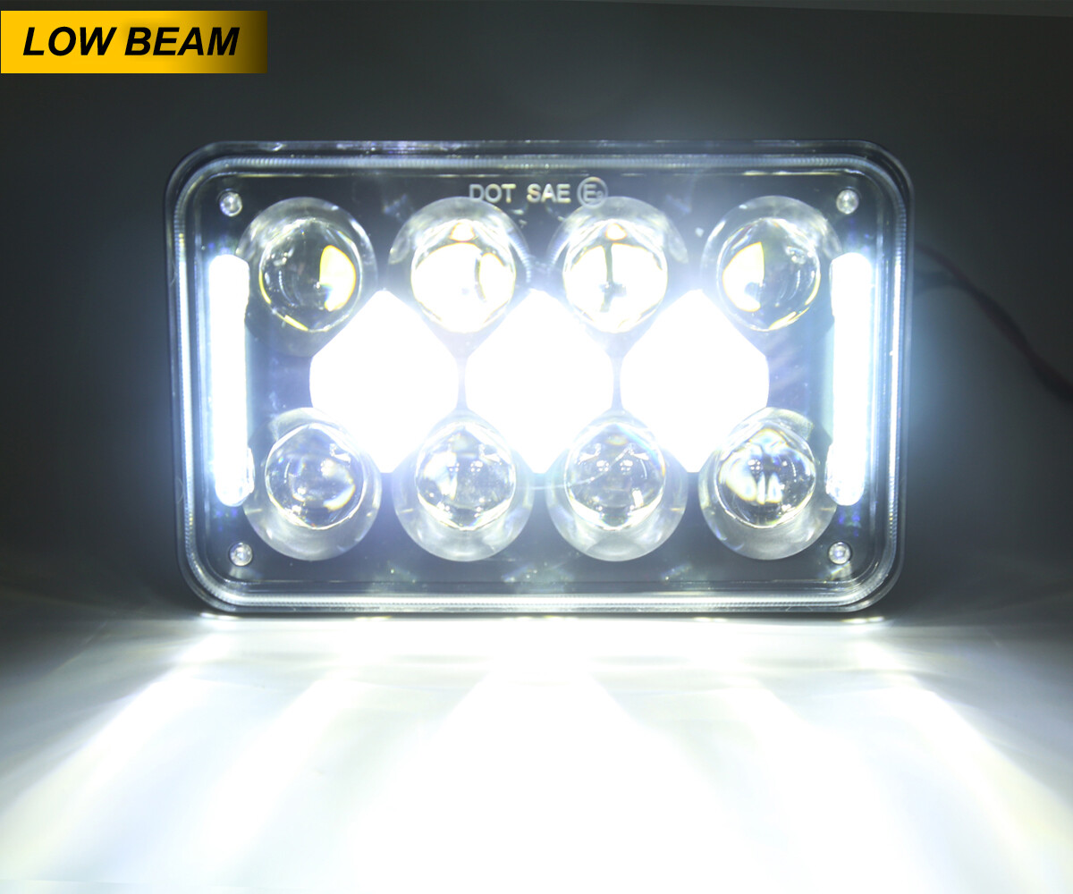 4X6 Inch LED Headlight H4 Halo Projector Hi-Lo For Suzuki DRZ250 DRZ400 DRZ400SM