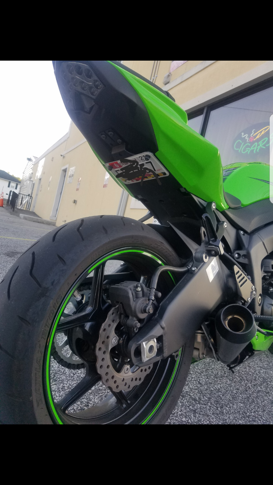 Fender Eliminator Tail Front Facing Black KAWASAKI ZX6R ZX-6R 2019 – 2025