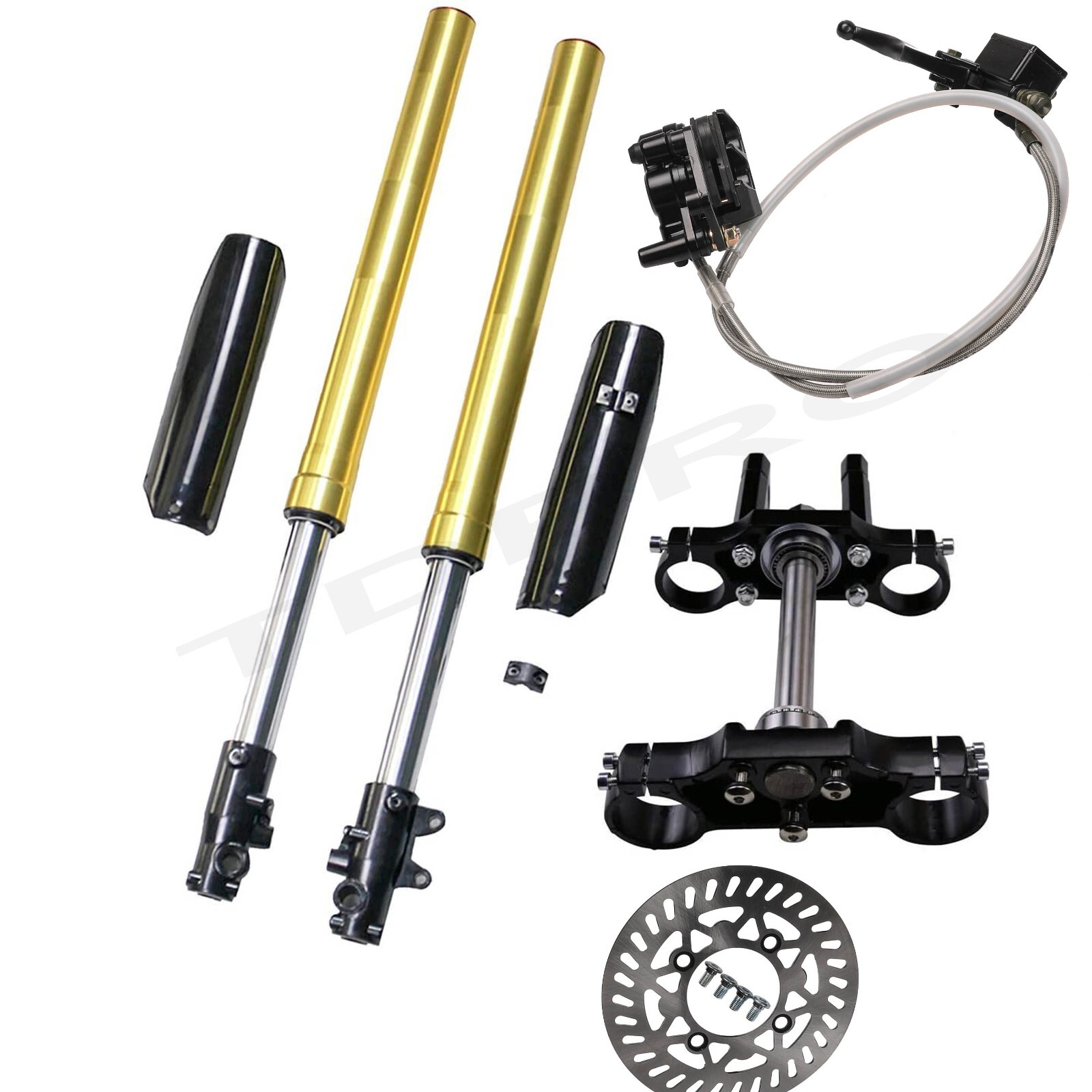 45/48mm Front End Forks Shock Suspension Triple Tree Dirt Bike KLX110 KX65 125CC