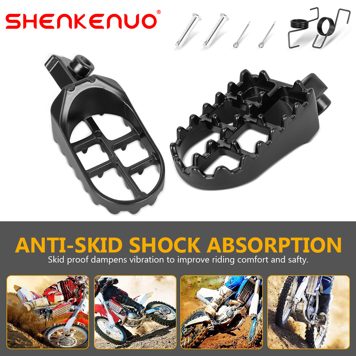 Foot Pegs Foot Rest For 50cc 70cc 90cc 110cc 125cc Dirt Pit Bike Coolster SSR