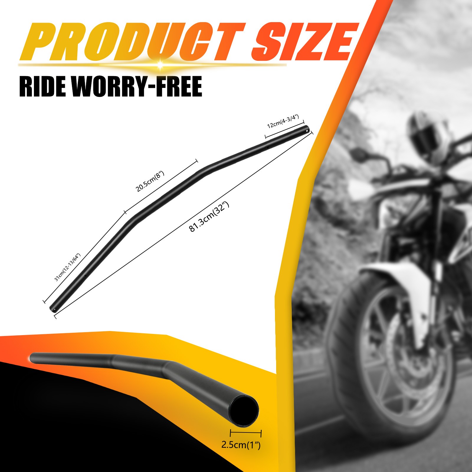 For Buell Lightning XB9SX XB12S XB9R XB12R Motorcycle Handlebar 25mm Drag Bars