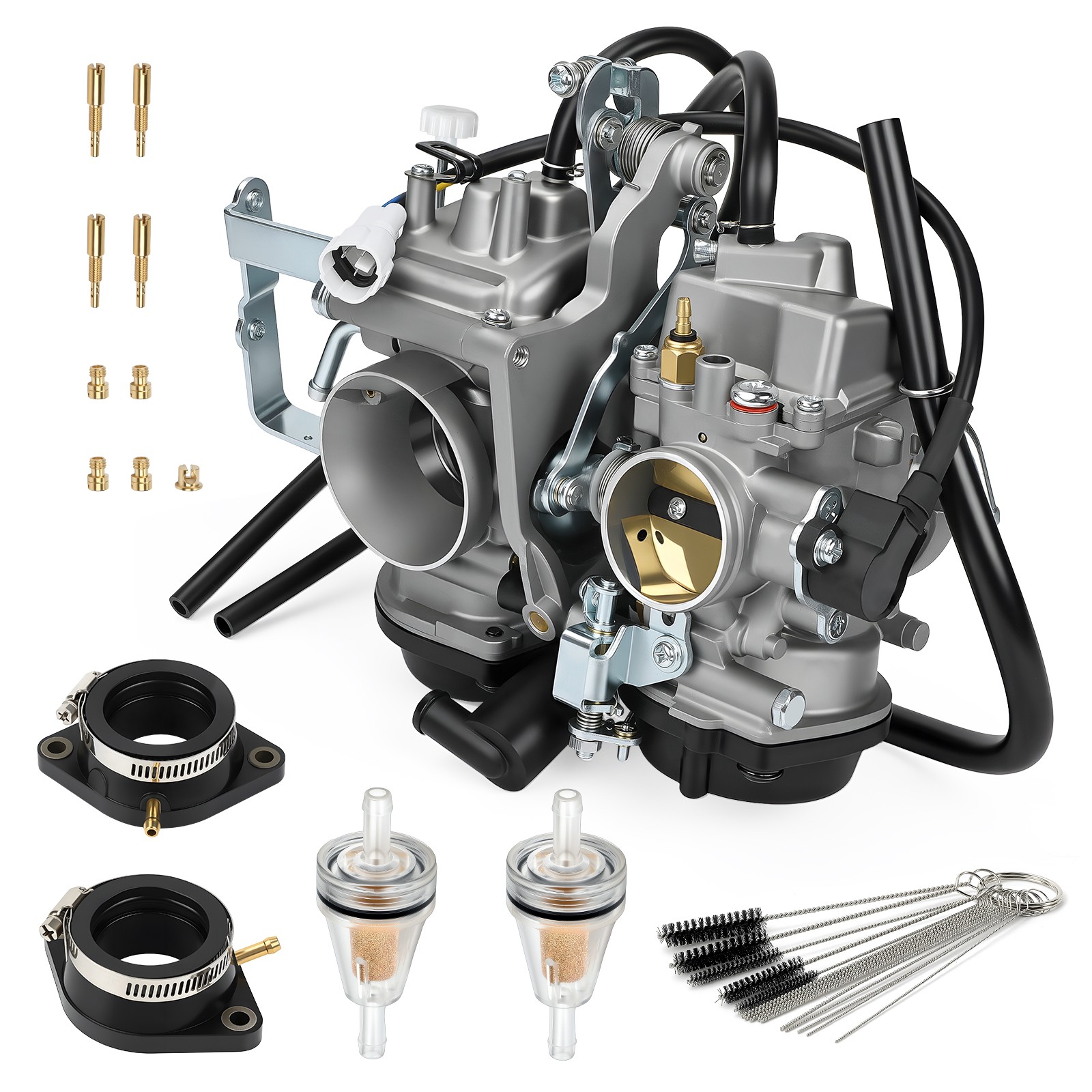 Carburetor w/ Intake Manifold Boots For Yamaha V Star 1100 Custom Classic 99-05