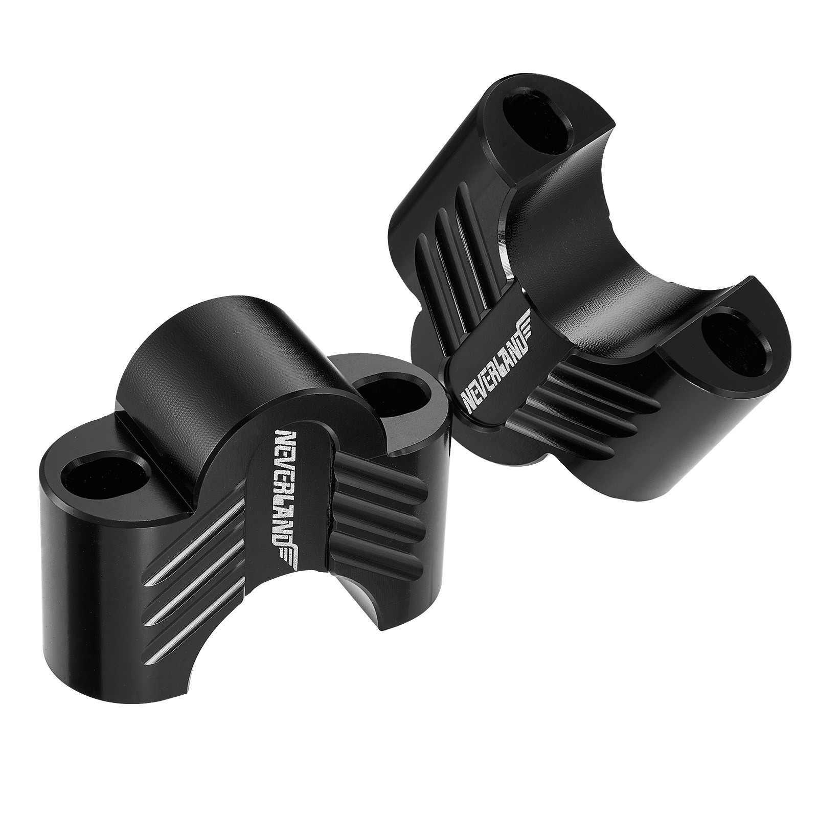 Black Handlebar Risers 28MM 1 1/8″ Fat Bar Risers Mount Clamps Adaptor Motorbike