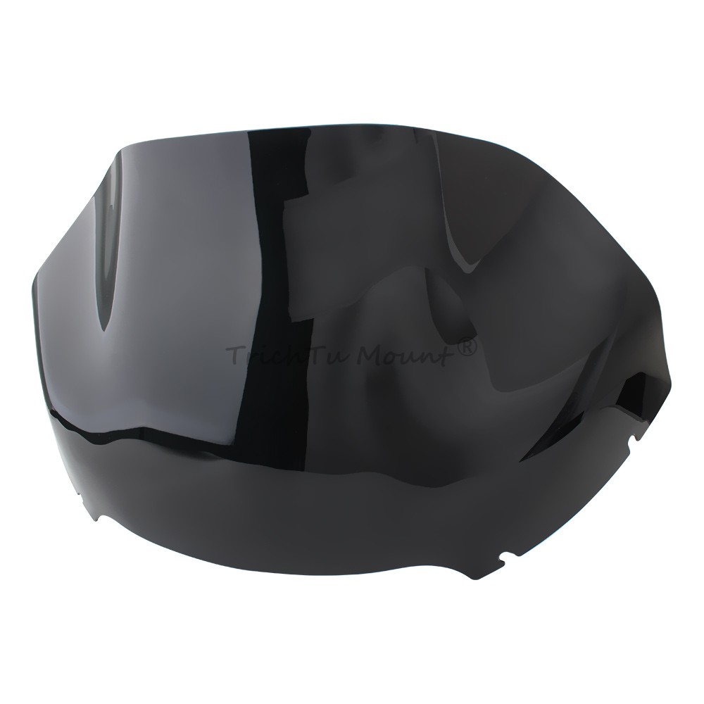 Black 13″ Wave Windshield Windscreen For Harley Road Glide FLTR FLTRX CVO 15-23
