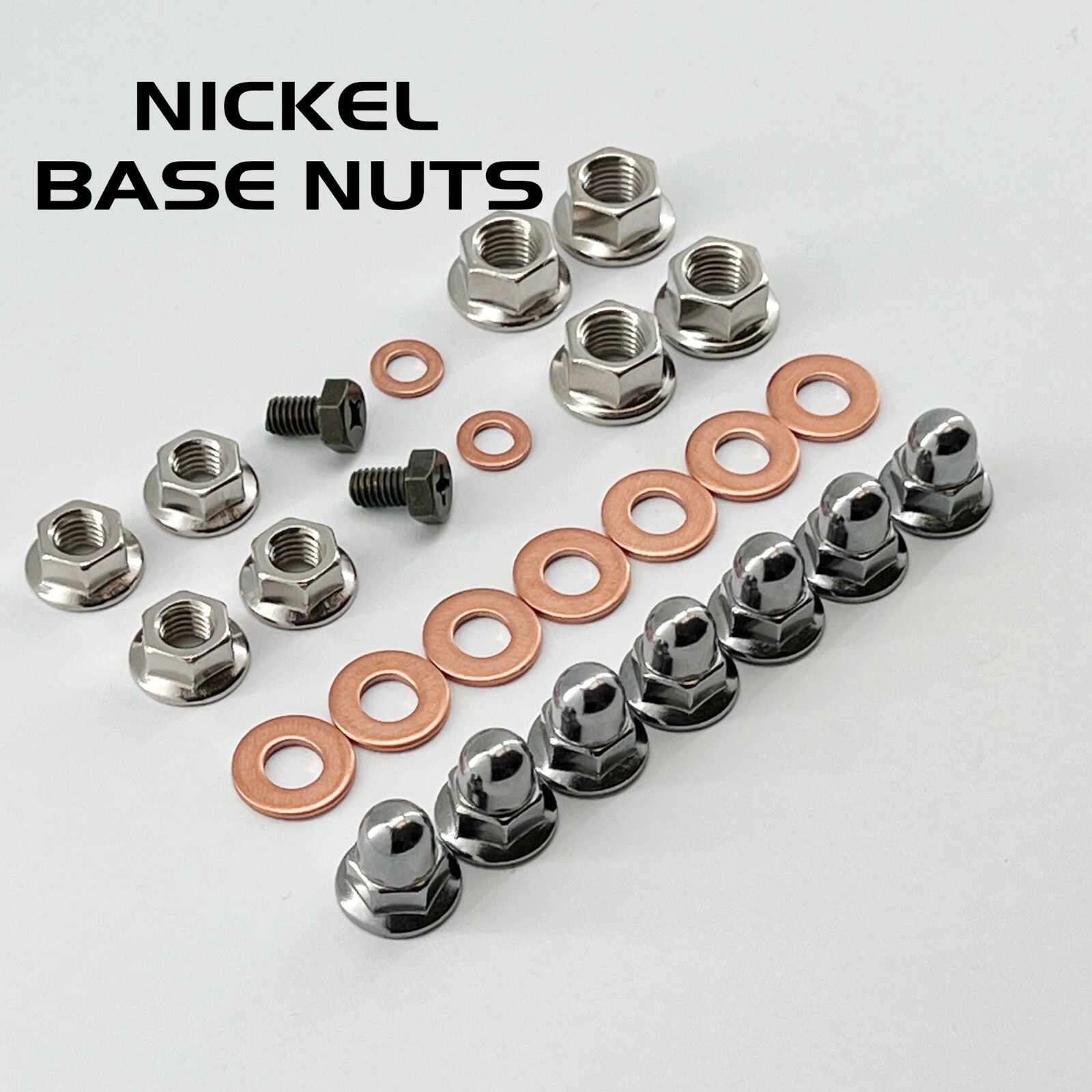 NICKEL CR85 CR125 CR250 2 STROKE TOP END ENGINE CYLINDER HEAD CAP NUTS KIT HONDA