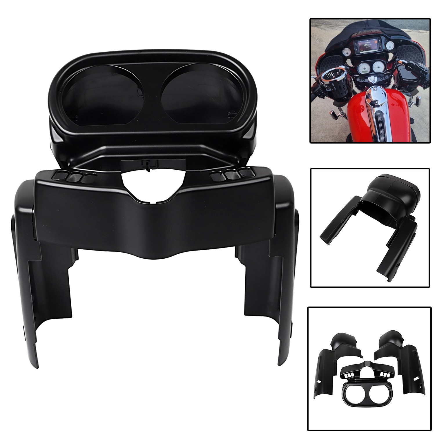 ABS Gauge Housing Cover Nacelle Speedo Fit for Harley Road Glide 2015-2023 FLTRX