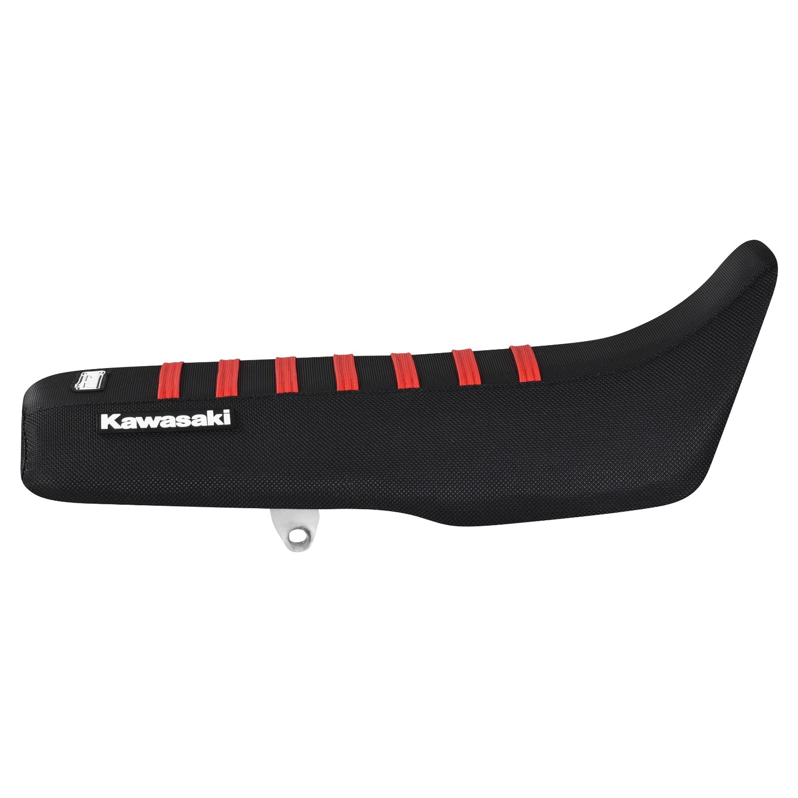 1987-2007 Kawasaki KLR 650 gripper seat cover ALL BLACK / RED RIBS – LOGO #220