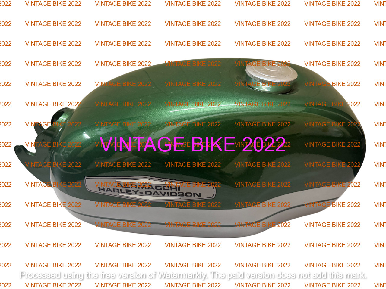 Harley Davidson Aermacchi 350 tv 1971-72 Green silver steel petrol tank /fit