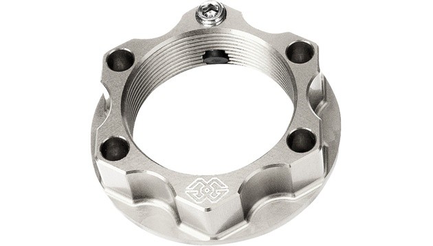 Gilles Tooling Pin-Lock Rear Axle Nut M25 x 1.5 Titanium Silver #ACM-25-15