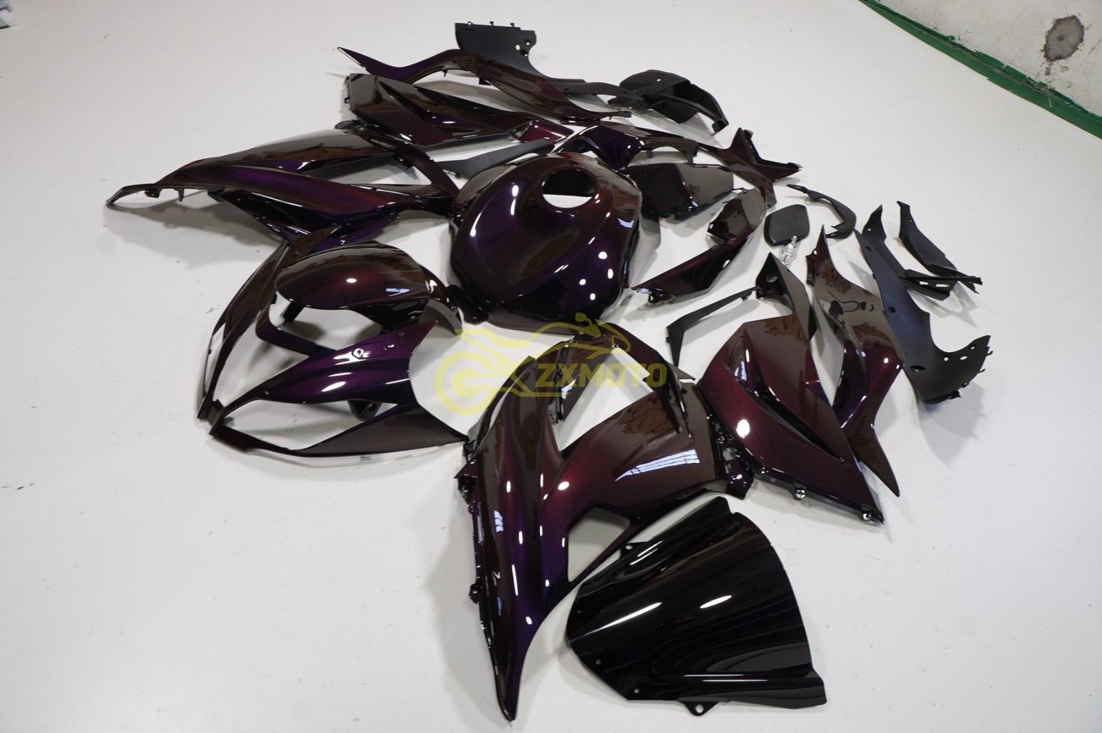 Fairings Kit +TANK For Kawasaki Ninja ZX6R 2013-2018 ZX636 Gold Purple Chameleon