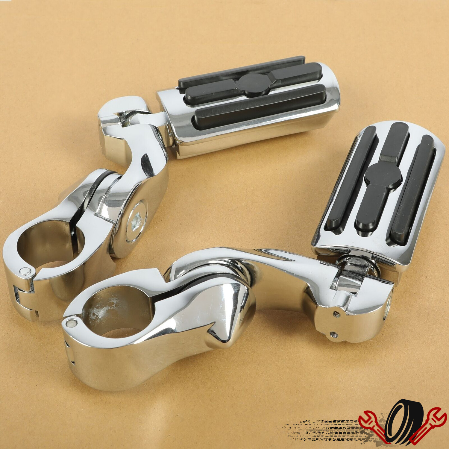 Fit Harley Davidson Touring Road King Street Glide 1.25″ Highway Foot Pegs Pedal