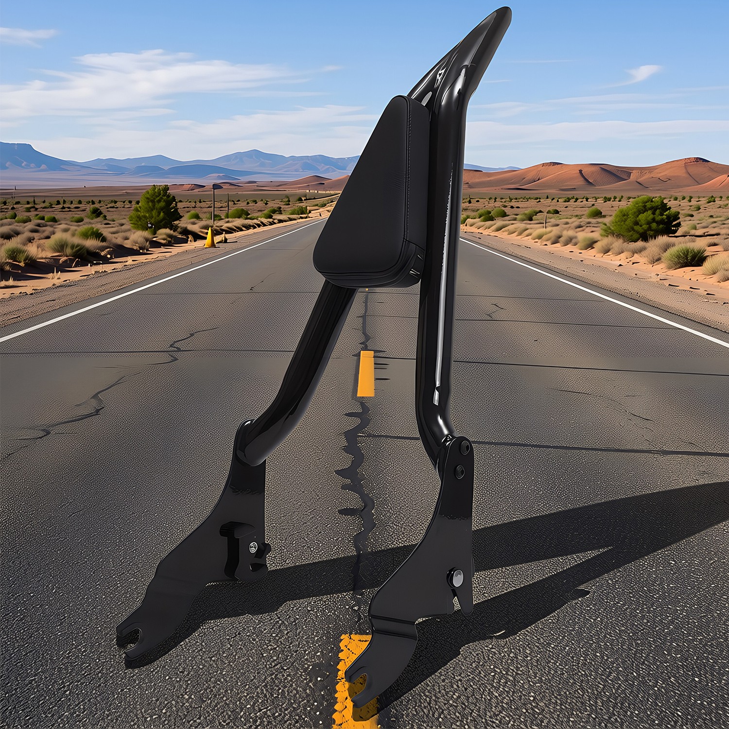 22″ Passenger Backrest Sissy Bar For Harley Touring Road Street Glide 2009-2025