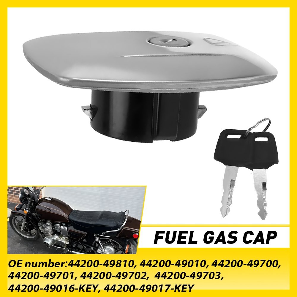 1-10x Fit Suzuki GS750E GS1000G 1980-1981 Fuel Gas Tank Cap Cover Locking Silver