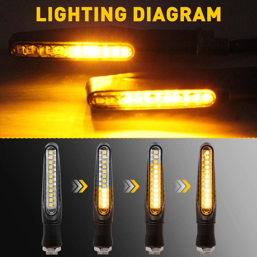 4 Pack Universal Motorcycle Turn Signals Blinker Lights Amber For Suzuki DRZ400s