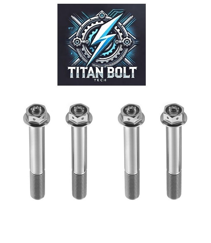 4 Titanium Front Caliper Race Bolts Kawasaki ZX6R ZX636 M10x60mm