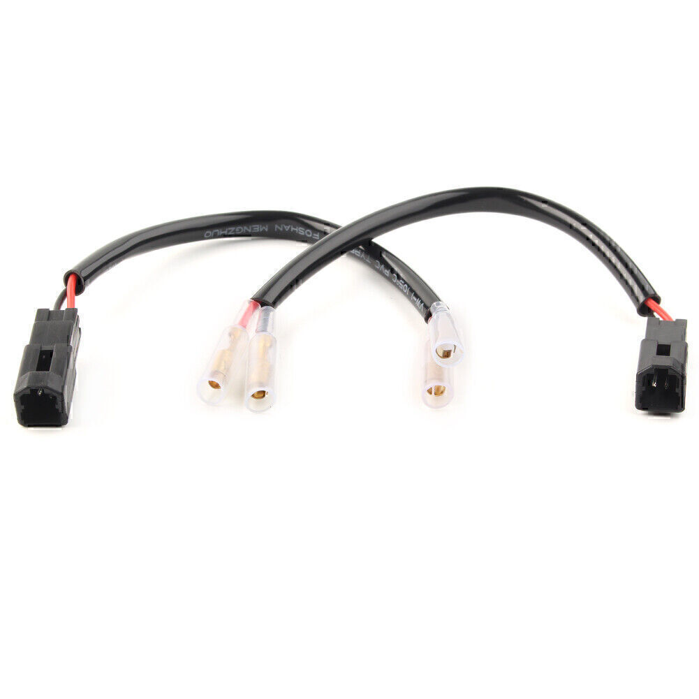 2 Pcs New Turn Signal 2-Wire Connector Harness W/Sleeve For Ducati 848 1098 1198