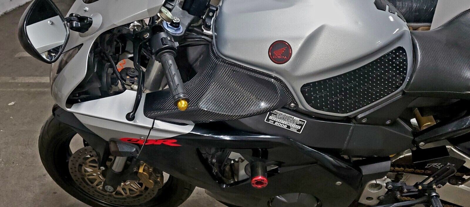 Carbon fiber air intake vent covers for 2002-2003 HONDA CBR954RR
