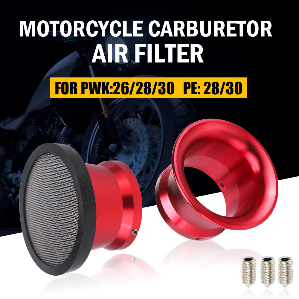Motorcycle Carburetor Air Filter Cup Velocity Stack For PWK 24/26/28/30mm Carb