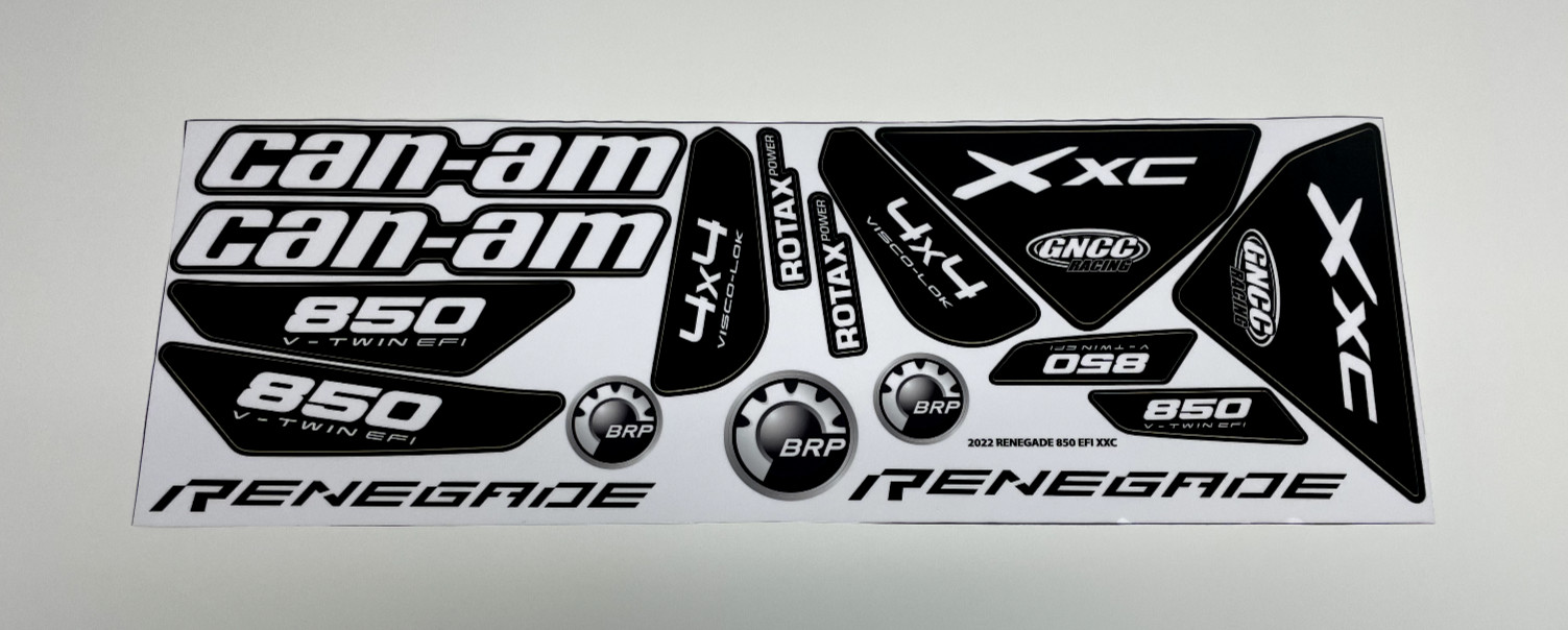 CAN-AM GRAPHICS KIT STICKER RENEGADE 850 EFI XXC CUSTOM LAMINATED DECALS OFFROAD