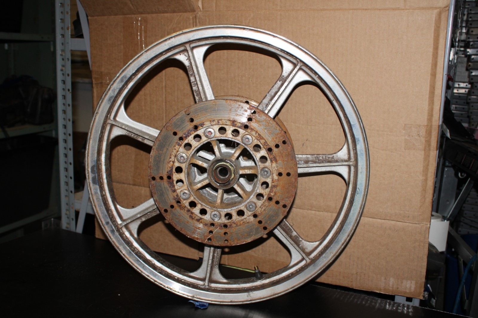 1996 KAWASAKI VULCAN 750 VN750 OEM USED FRONT WHEEL RIM ROTOR 19 x MT2.15