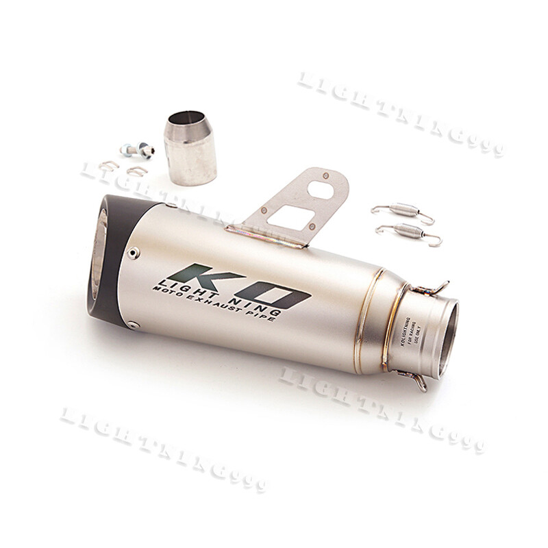 Pair Universal Motorcycle Exhaust Pipe Mufflers with DB Killer 38-51mm Slip-on