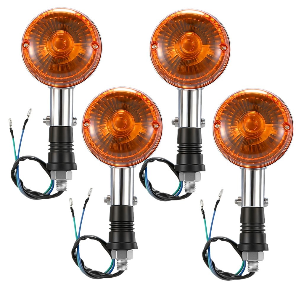 4-40 Chrome Amber Lamp Turn Signal Light 12V for Yamaha Virago XV1000 XV 535 920