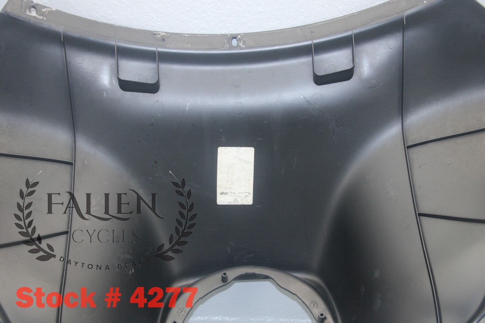2008 Harley Electra Glide Front Outer Fairing VIVID BLACK SILVER STRIPES #4277