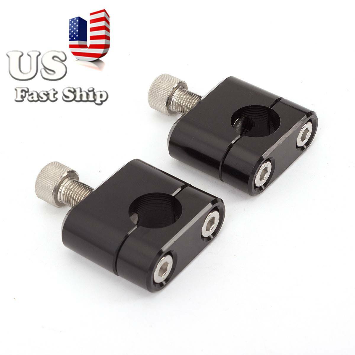 7/8″ Dirt Pivot Off-road Bike Handlebar Handle Fat Bar Mount Clamp Riser Black