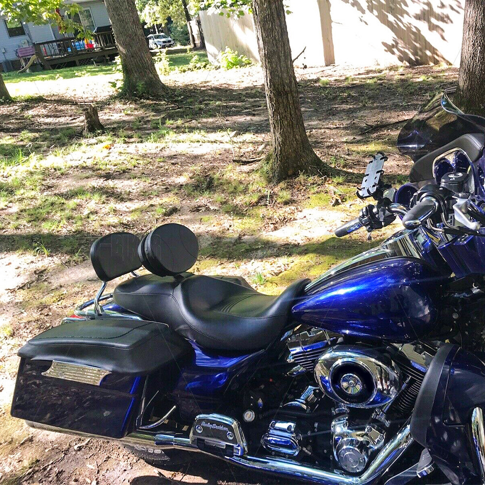 Plain Saddlebag Speaker Lid PU Covers For Harley Street Glide Road Glide 93-13