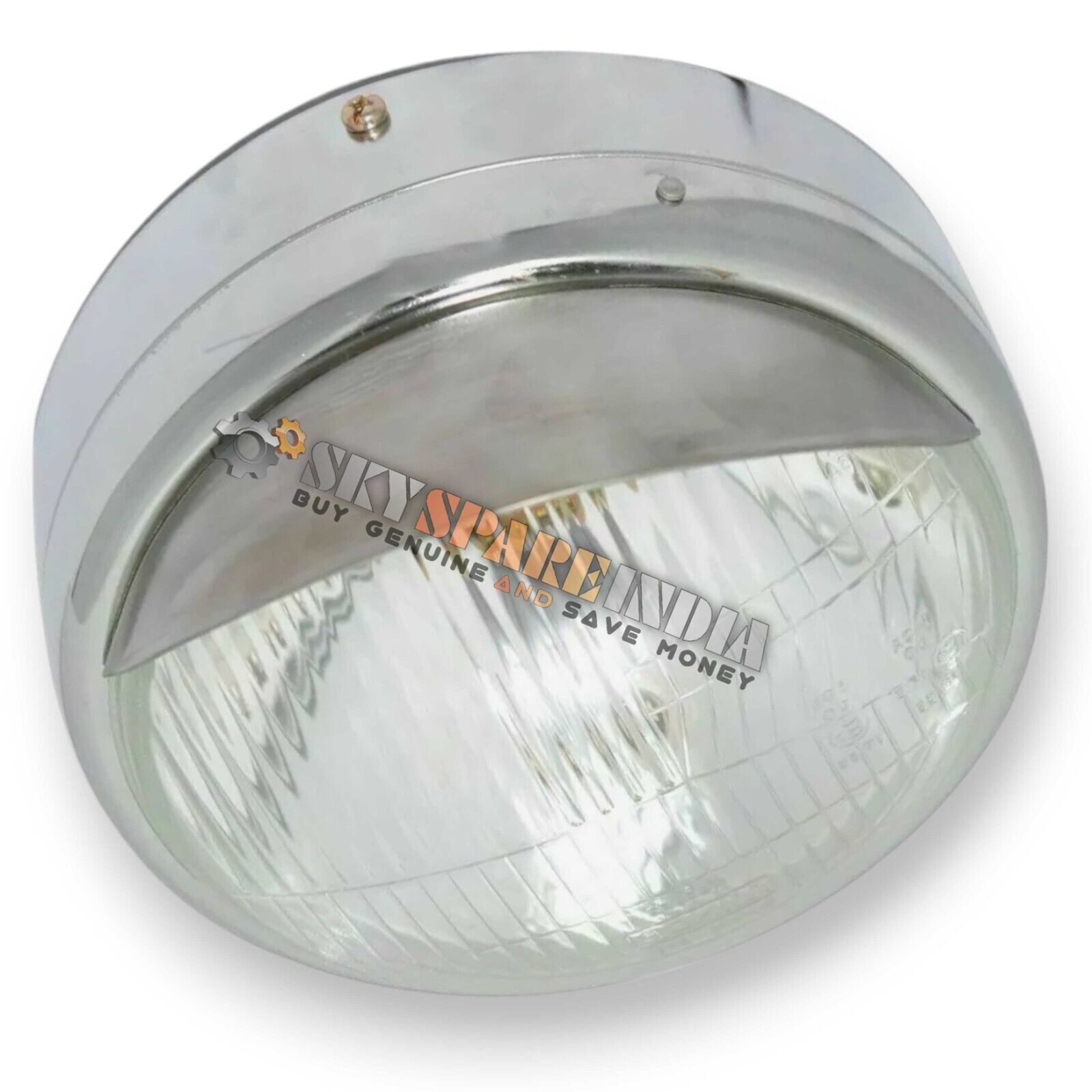 7″ Headlight Headlamp With Peak Fits For Royal Enfield Classic Uce 350/500cc