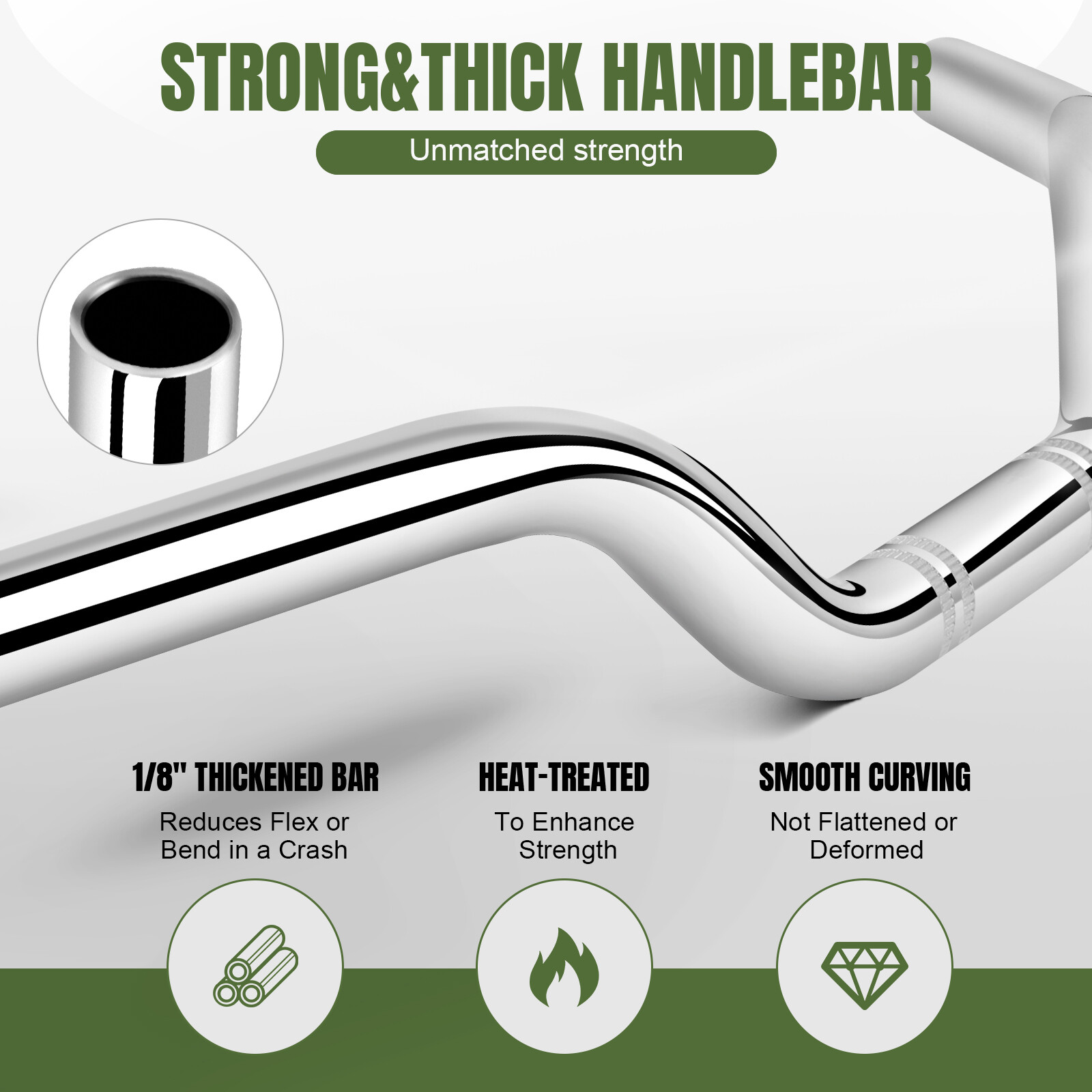 Motorcycle 1″25mm For Harley Softail Springer Chrome Tracker Handlebar Drag Bars