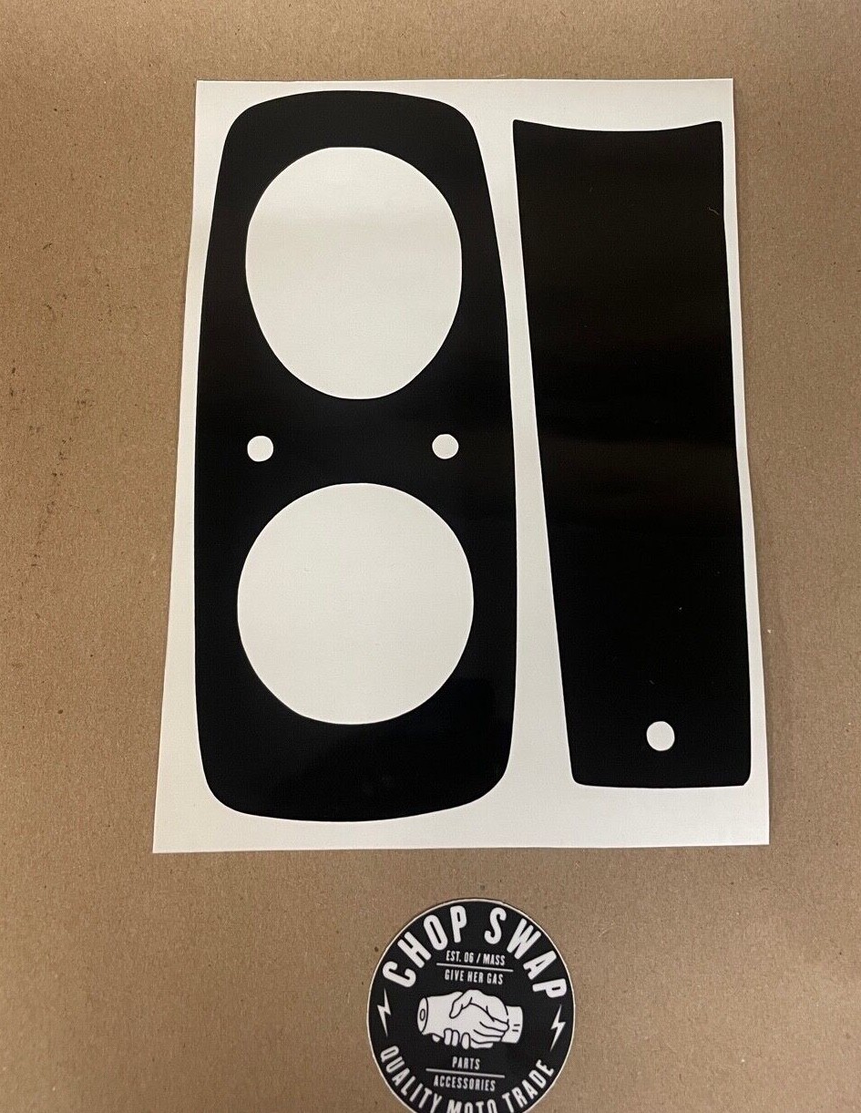 Harley-Davidson FXR Dash Stickers, Replace 14055-84, FXR Dash Stickers, Black