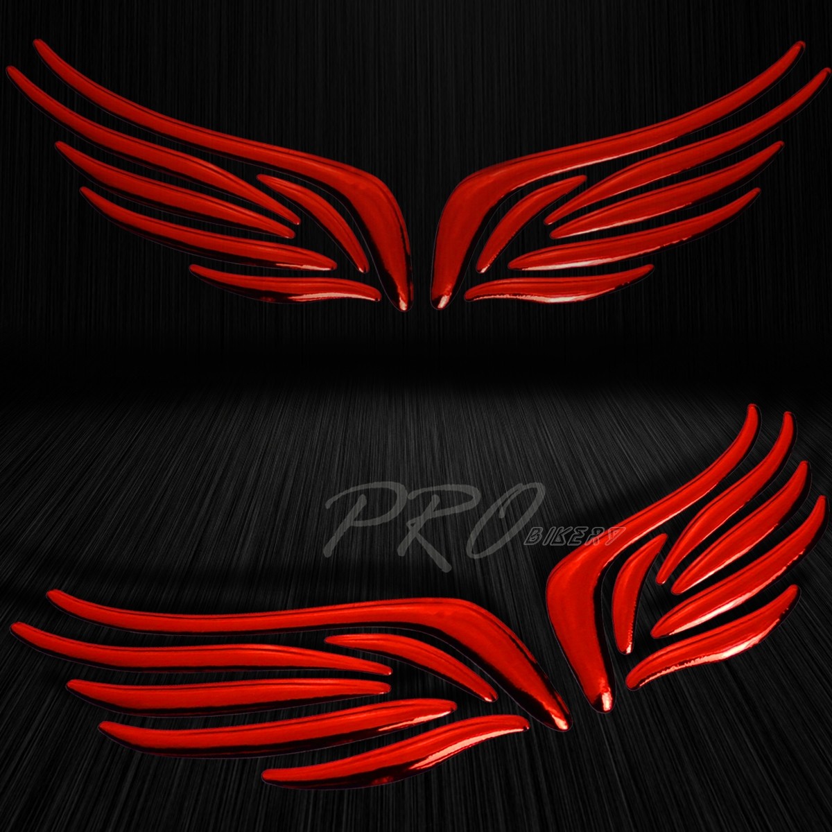 X1 6″Customizable Pieces Vinyl Emblem Logo Fairing/Fender Sticker Wing/Devil Red