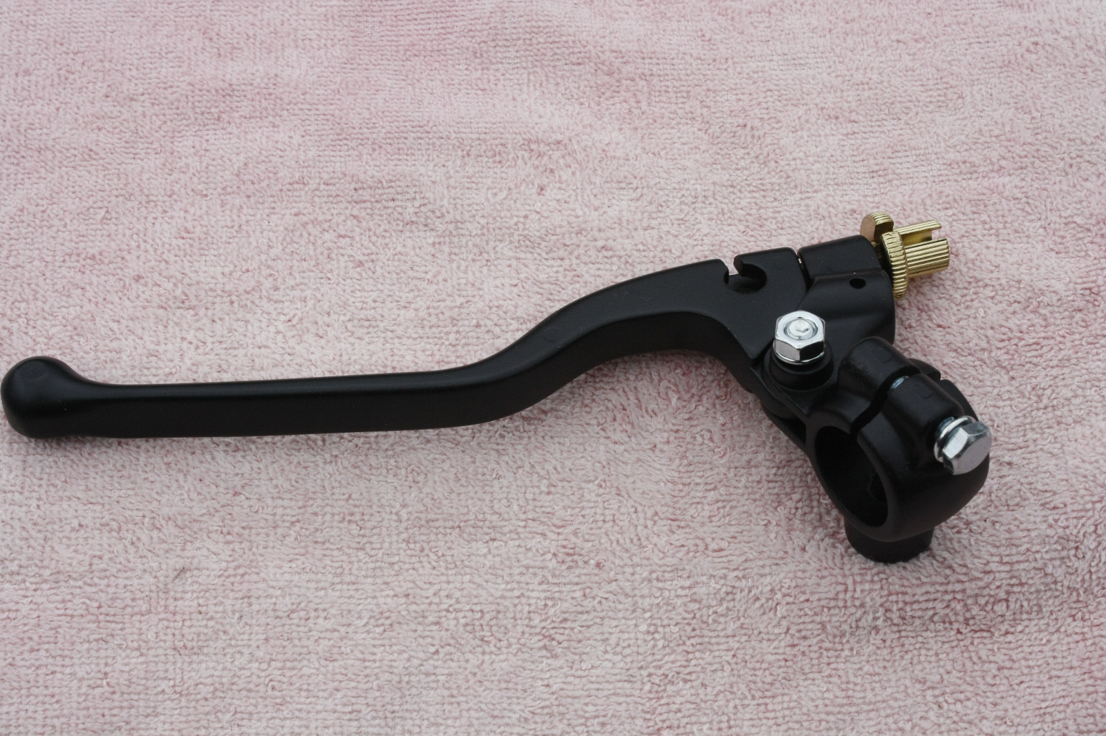 HONDA DRUM SATIN BLACK GP Brake Lever Assembly w mirror hole CB350 450 CB CL SL
