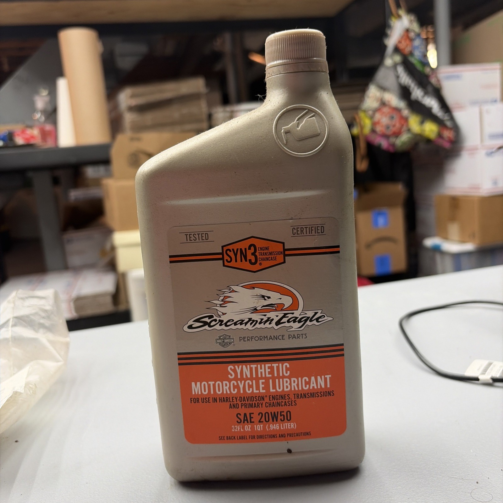 1 Qt Harley-Davidson SYN3 Screamin Eagle Synthetic Motorcycle Lubricant 20W-50