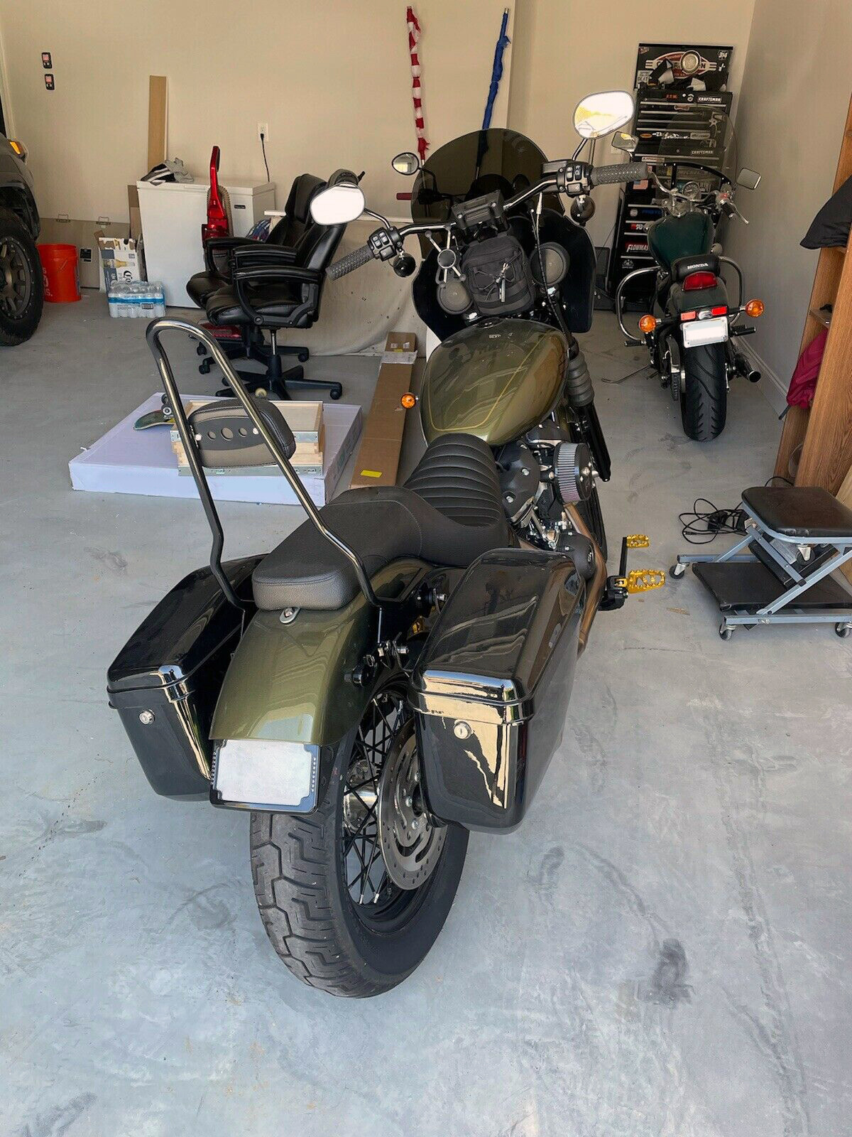MOFUN Tall Passenger Sissy Bar Backrest For Harley Softail FXBB FLSL FLHCS FLDE