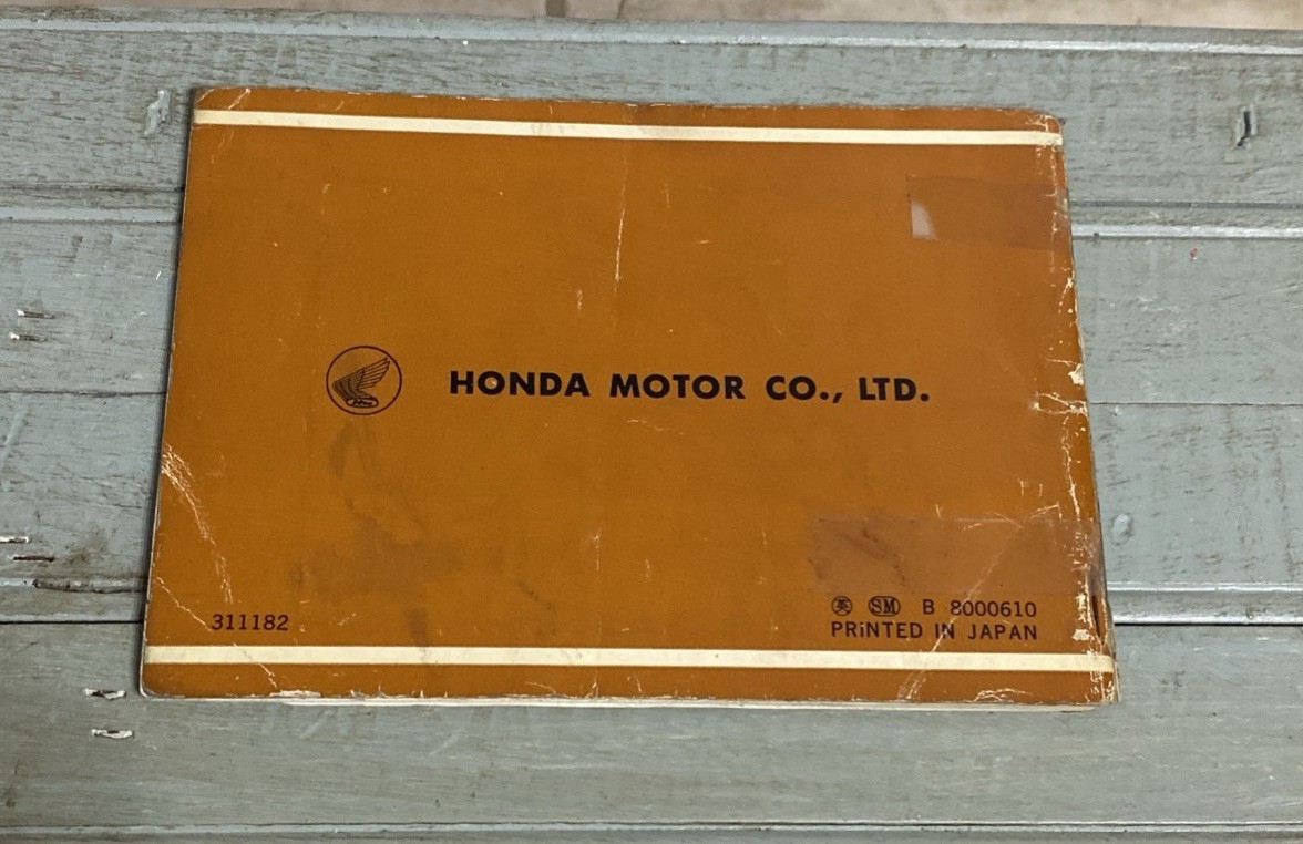 Vintage 1971 Honda SL70 Motosport Owner’s Manual Original OE Japan Ripped Cover