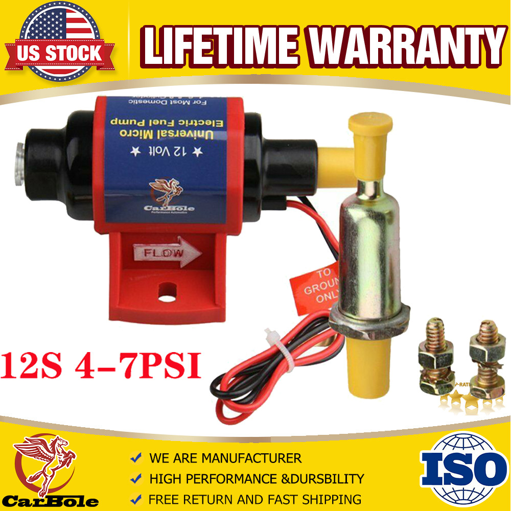 5-9PSI 12V Low Pressure Universal 3/8inch Fuel Pump Electric Gas Diesel Inline