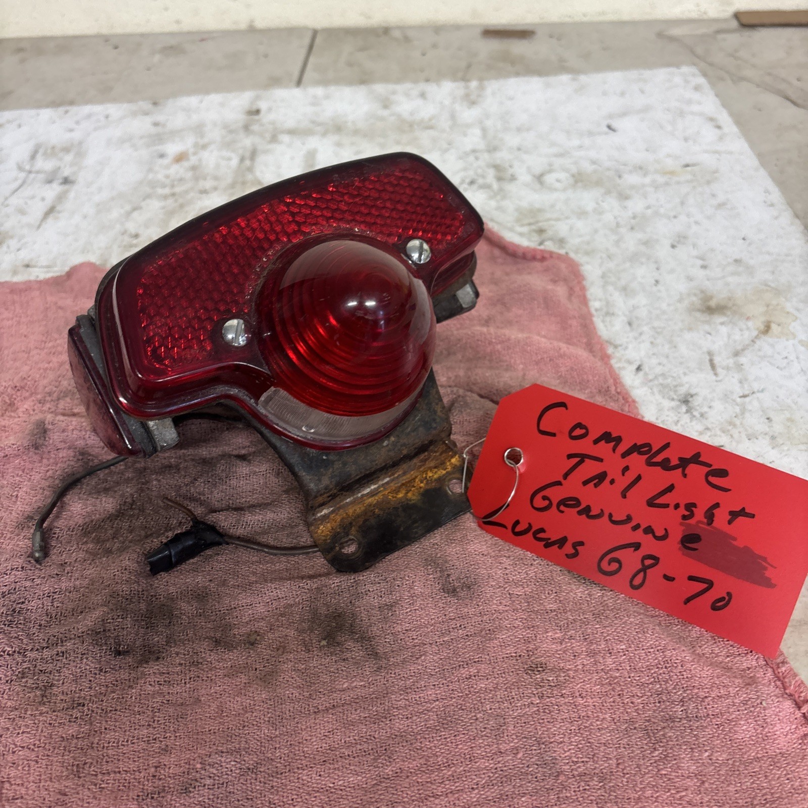 Triumph Bonneville Lucas Original Vintage Taillight 1968-1970 Classic T120 TR6